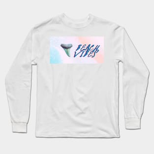 Beach Vibes Ocean Vibe Shark Tooth Fossil Long Sleeve T-Shirt